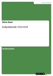 Cover von Exilpublizistik 1933-1945