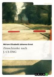 Cover von Zinsschranke nach § 4 h EStG