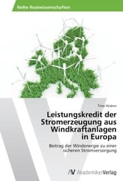 Cover von Leistungskredit der Stromerzeugung aus Windkraftanlagen in Europa