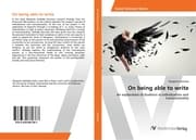 Cover von On being able to write