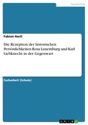 Cover von Die Rezeption der historischen Persönlichkeiten Rosa Luxemburg und Karl Liebknecht in der Gegenwart
