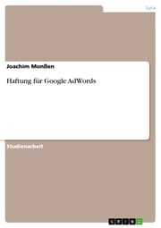 Cover von Haftung für Google AdWords