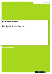 Cover von Die Lyrik Karin Boyes