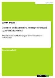 Cover von Normen und normative Konzepte der Real Academia Espanola