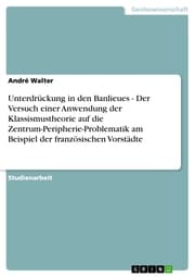 Cover von Unterdrückung in den Banlieues - Der Versuch einer Anwendung der Klassismustheorie auf die Zentrum-Peripherie-Problematik am Beispiel der französischen Vorstädte