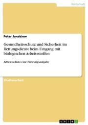 Cover von Gesundheitsschutz und Sicherheit im Rettungsdienst beim Umgang mit biologischen Arbeitsstoffen