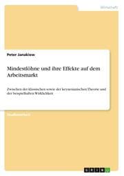 Cover von Mindestlöhne und ihre Effekte auf dem Arbeitsmarkt