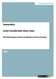 Cover von Jeder Gesellschaft ihren Staat