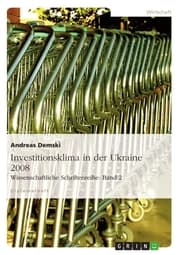 Cover von Investitionsklima in der Ukraine 2008