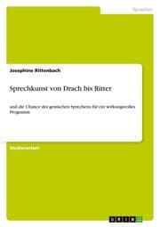 Cover von Sprechkunst von Drach bis Ritter