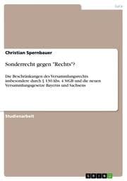 Cover von Sonderrecht gegen 'Rechts'?