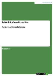 Cover von Seine Liebeserfahrung