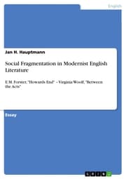 Cover von Social Fragmentation in Modernist English Literature