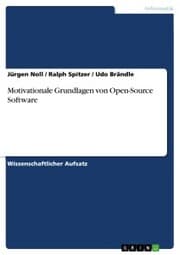 Cover von Motivationale Grundlagen von Open-Source Software
