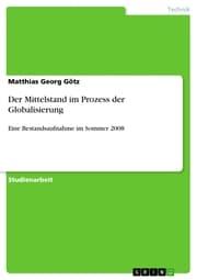 Cover von Der Mittelstand im Prozess der Globalisierung