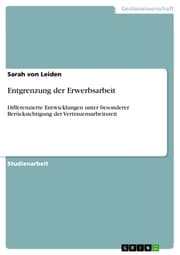 Cover von Entgrenzung der Erwerbsarbeit