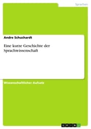 Cover von Eine kurze Geschichte der Sprachwissenschaft