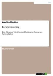 Cover von Forum Shopping