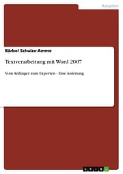 Cover von Textverarbeitung mit Word 2007