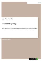 Cover von Forum Shopping