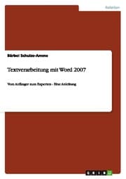 Cover von Textverarbeitung mit Word 2007