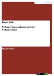 Cover von Unternehmenskulturen globaler Unternehmen