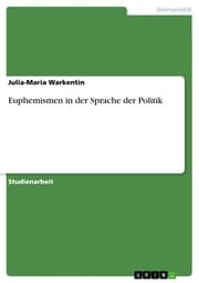 Cover von Euphemismen in der Sprache der Politik