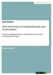 Cover von Ziele und Normen in Familientherapie und Psychoanalyse