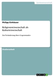 Cover von Religionswissenschaft als Kulturwissenschaft