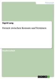 Cover von Freizeit zwischen Konsum und Terminen