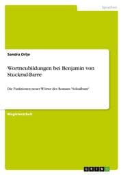 Cover von Wortneubildungen bei Benjamin von Stuckrad-Barre