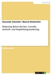 Cover von Marketing Below-the-line. Guerilla-, Ambush- und Empfehlungsmarketing