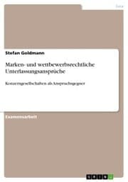 Cover von Marken- und wettbewerbsrechtliche Unterlassungsansprüche