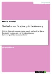 Cover von Methoden zur Gewässergütebestimmung