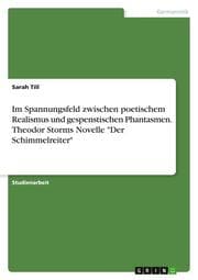 Cover von Im Spannungsfeld zwischen poetischem Realismus und gespenstischen Phantasmen.Theodor Storms Novelle 'Der Schimmelreiter'