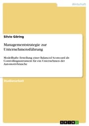 Cover von Managementstrategie zur Unternehmensführung