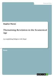 Cover von Thematising Revelation in the Ecumenical Age