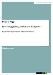 Cover von Psychologische Aspekte des Wohnens