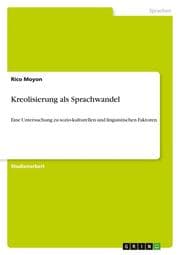 Cover von Kreolisierung als Sprachwandel