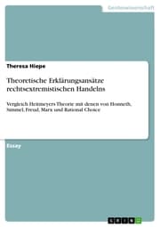 Cover von Theoretische Erklärungsansätze rechtsextremistischen Handelns