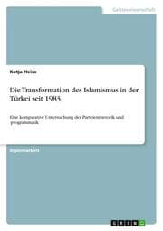 Cover von Die Transformation des Islamismus in der Türkei seit 1983