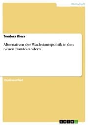 Cover von Alternativen der Wachstumspolitik in den neuen Bundesländern