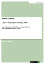 Cover von Die Föderalismusreform 2006