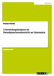 Cover von Unterrichtsprinzipien im Fremdsprachenunterricht an Gymnasien