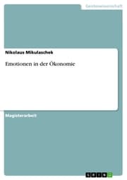 Cover von Emotionen in der Ökonomie