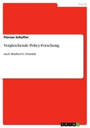Cover von Vergleichende Policy-Forschung