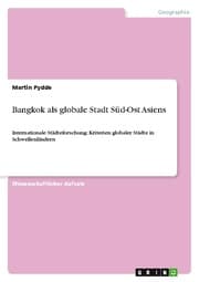 Cover von Bangkok als globale Stadt Süd-Ost Asiens