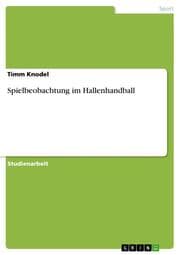Cover von Spielbeobachtung im Hallenhandball