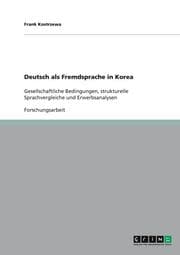 Cover von Deutsch als Fremdsprache in Korea