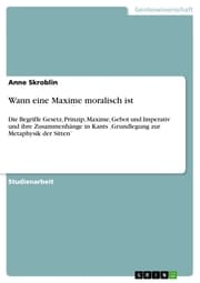 Cover von Wann eine Maxime moralisch ist
